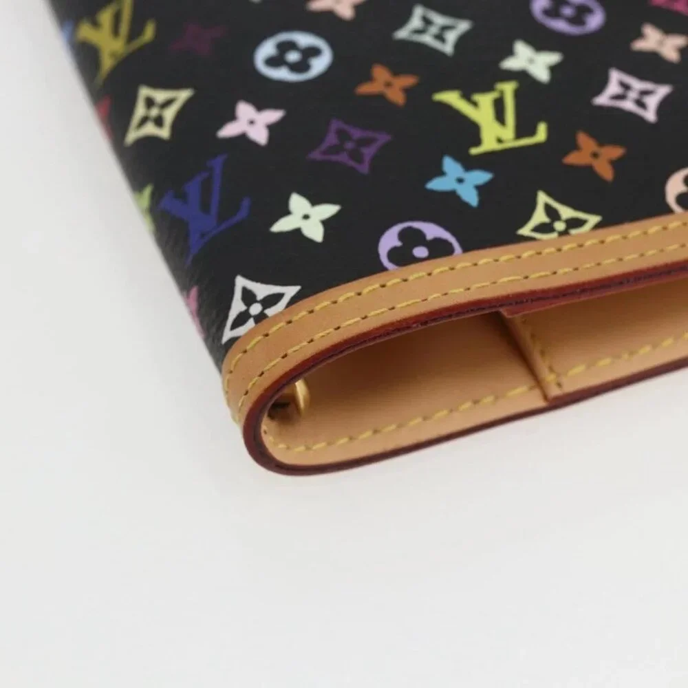 LOUIS VUITTON Multicolor Agenda PM Day Planner Cover Black R20895 Auth 157619SM